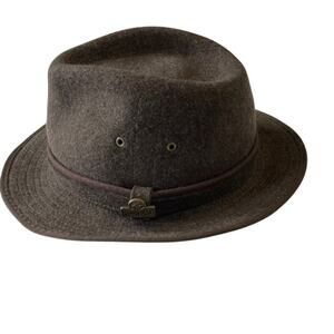 Redhead Fedora-Men's Vintage Wool Travel, Hiking, Hunting Brown Hat